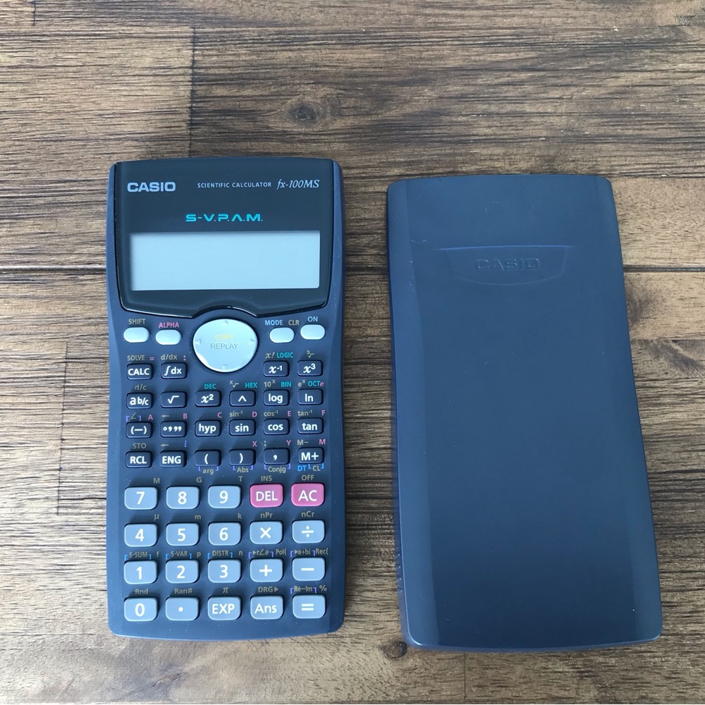 Casio Scientific Calculator with Cover - Black